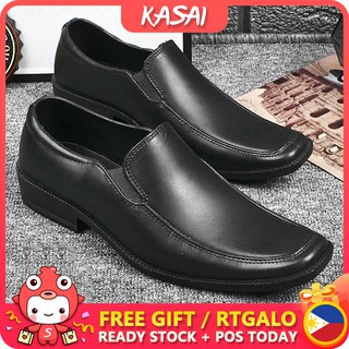 KASAI Shuta Black Shoes School Rubber Shoes Men's Work Shoes Lightweight Waterproof Gift COD ks608
