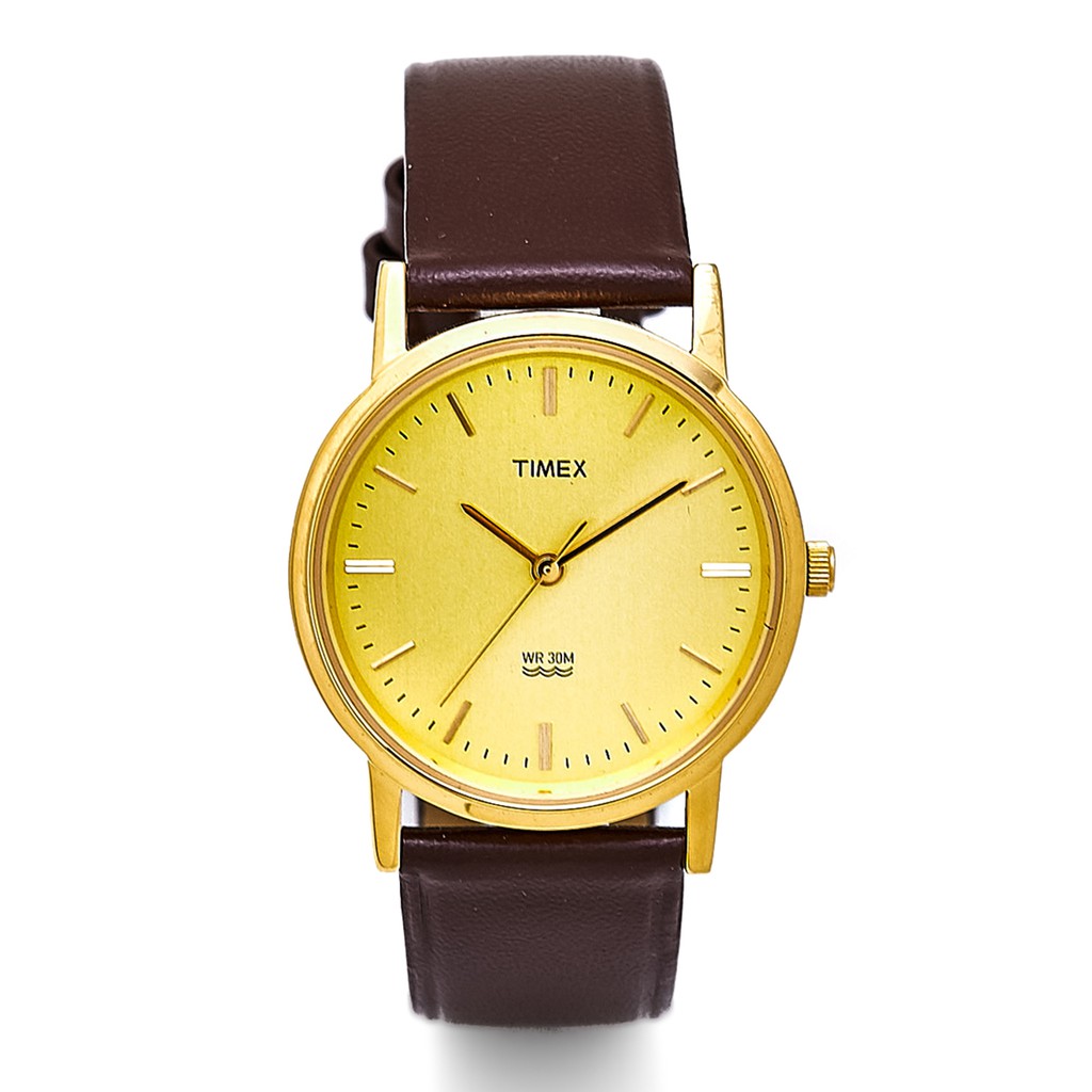 Timex AB Series Gold Leather Analog Quartz Watch For Men TW00A301E CLASSICS  | Shopee Philippines