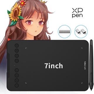XP-PEN Deco mini7 Drawing Tablet Pen Tablet Graphic Tablet For Digital Art Support Android Phone & Laptop/PC With Tilt Function Digital Drawing Tablet With Battery-free 8192 Lelvels Pressure Pen(7inch)