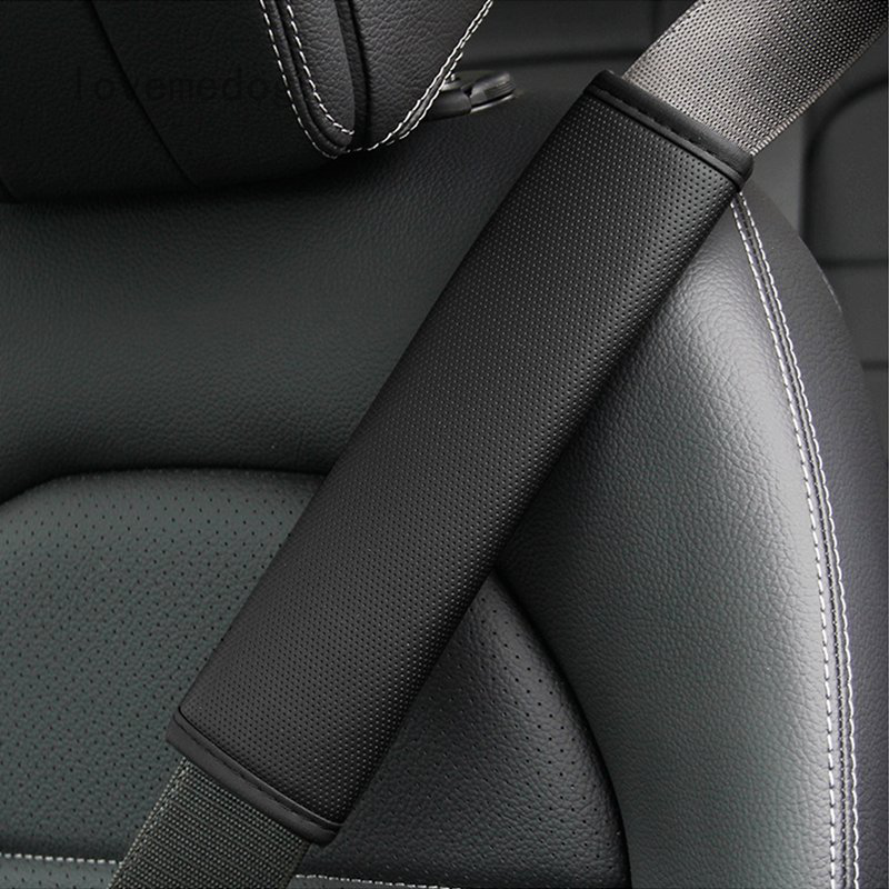Car Belt Protector Seat Shoulder Strap Covers Comfort Leather Seatbelt Ee Philippines - Black And White Car Seat Strap Covers