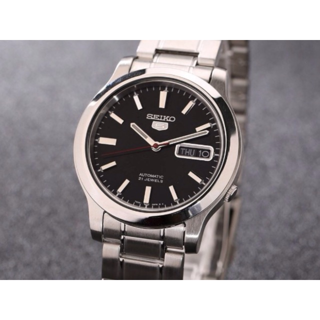 seiko 5 black face
