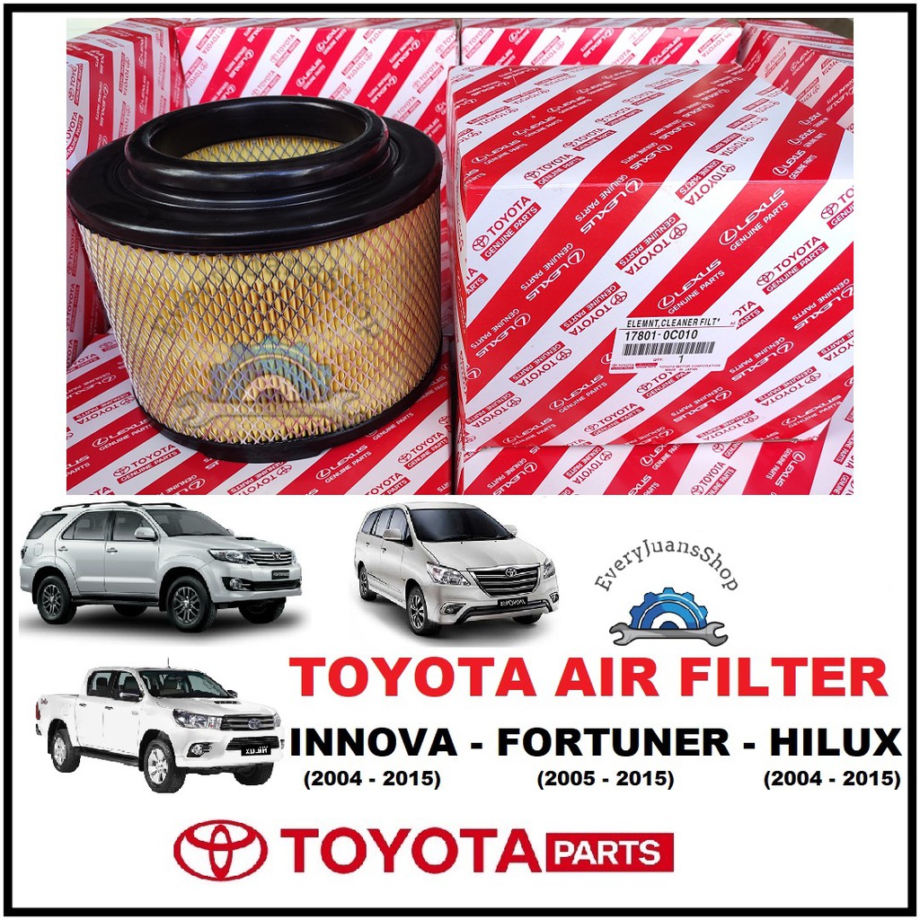 Toyota Air Filter Innova Fortuner Hilux ( 2004 2015 ) Shopee