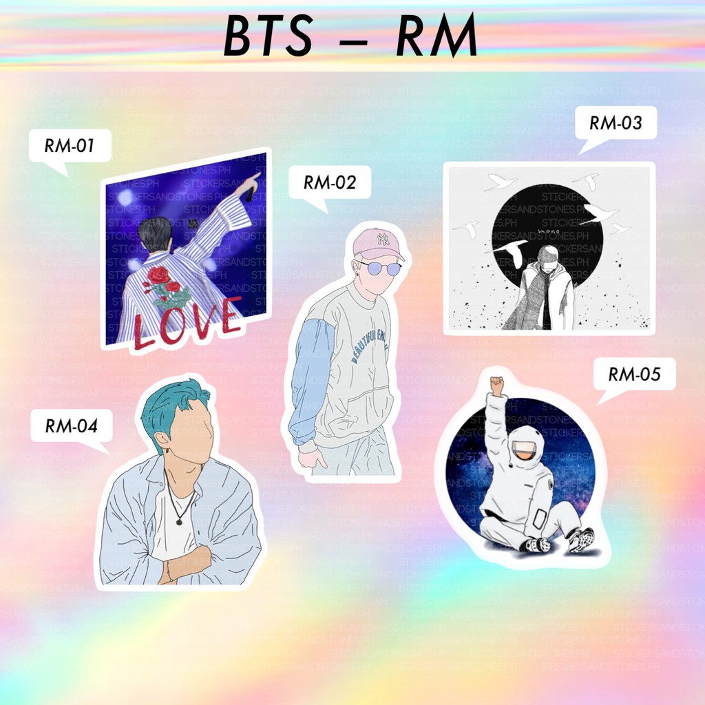 Bts Rm Namjoon Stickers Trivia Love Mono Dynamite Anpanman Ugh Ddaeng Run Bts In The Soop Shopee Philippines