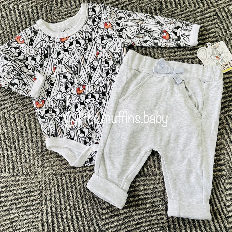 Looney Tunes Longsleeved Onesie and Pants Set for Boys Shopee Philippines
