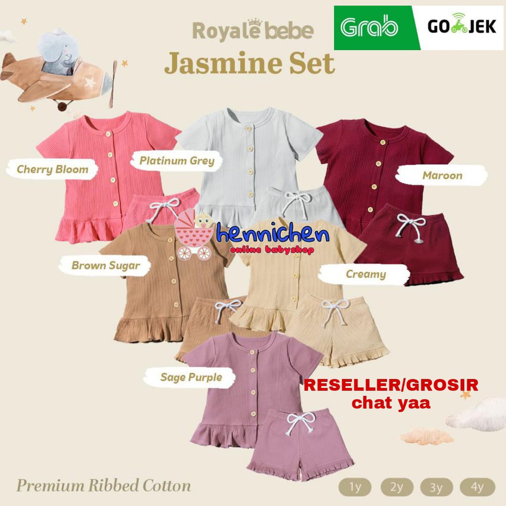 Royale Bebe Jasmine Set Premium Girls Suits Baby Dresses Kids Dresses Shopee Philippines