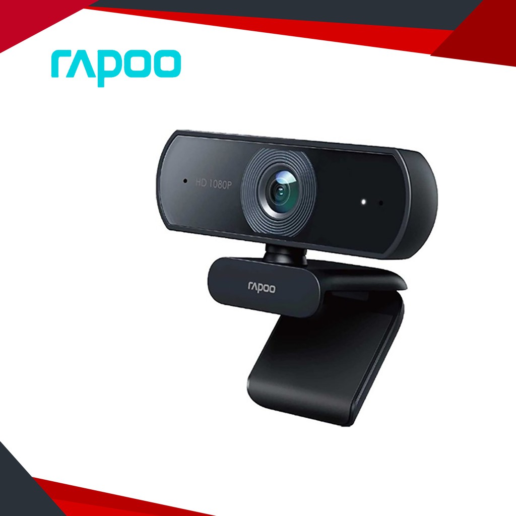 RAPOO C260 USB BLACK FULL HD WEBCAM, 1080p WEBCAM, ONLINE CLASS OFFICE ...