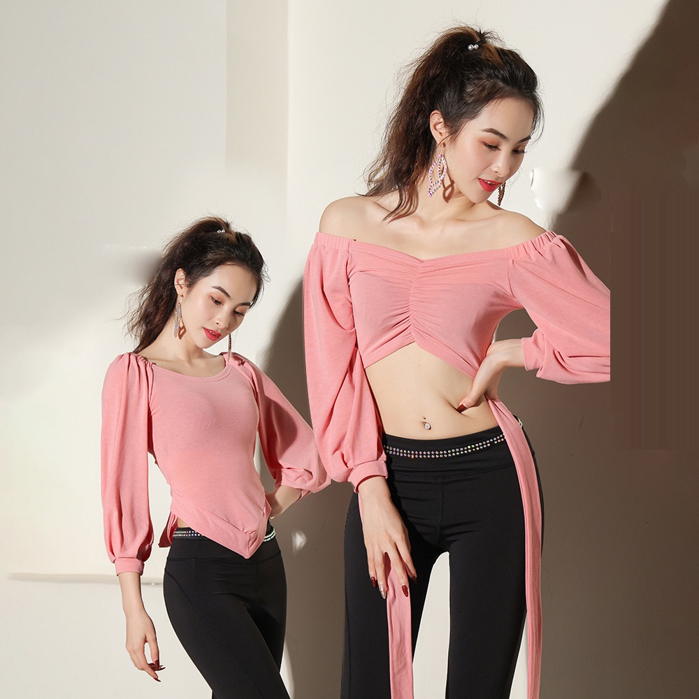 Long sleevesTop Skirt Belly Dance Top Skirt Women Dance Practice