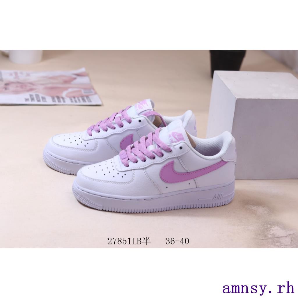 white and purple air force 1
