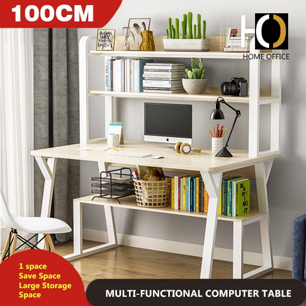 Computer Desk with shelves for Home Office Study Table furniture with