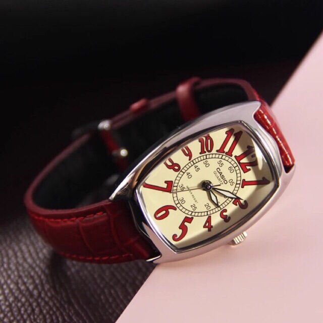 casio women's leather watch