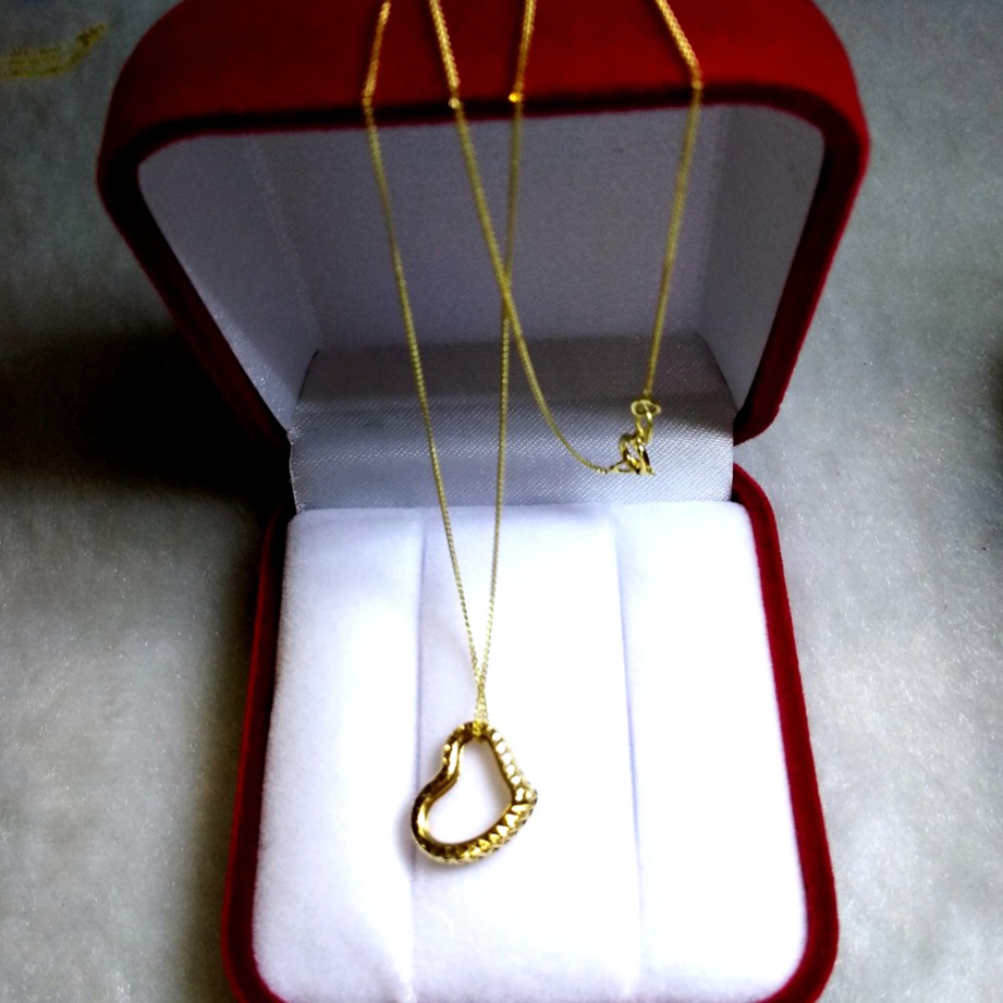 18k Pure Gold Saudi Gold Necklace 0 9grams 1 0 Grams 18inches Chain Pendant Pawnable 18k Saudi Shopee Philippines