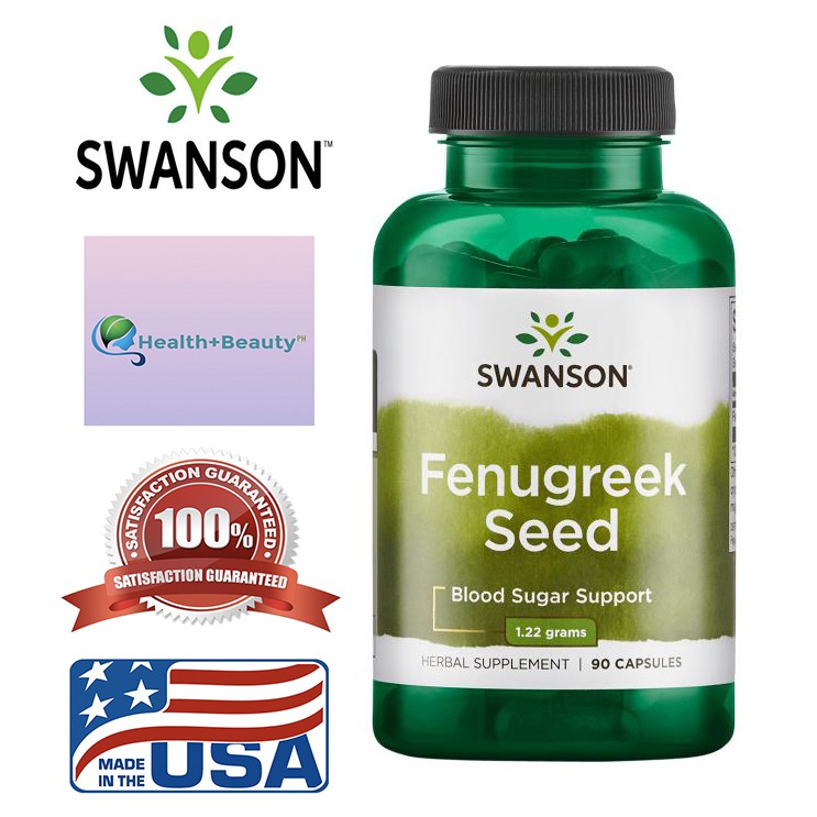 Swanson Fenugreek Seed 610mg Blood Sugar Support 90