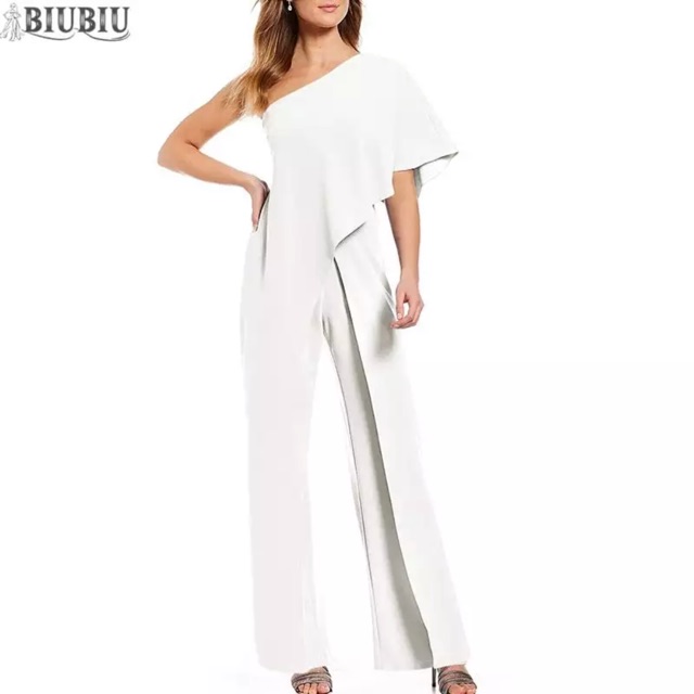 elegant white pantsuit