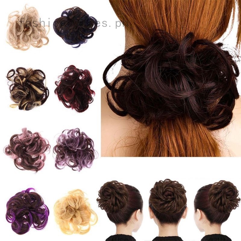 Uk Womens Girls Messy Hair Scrunchie Natural Easy Bun Hair Piece