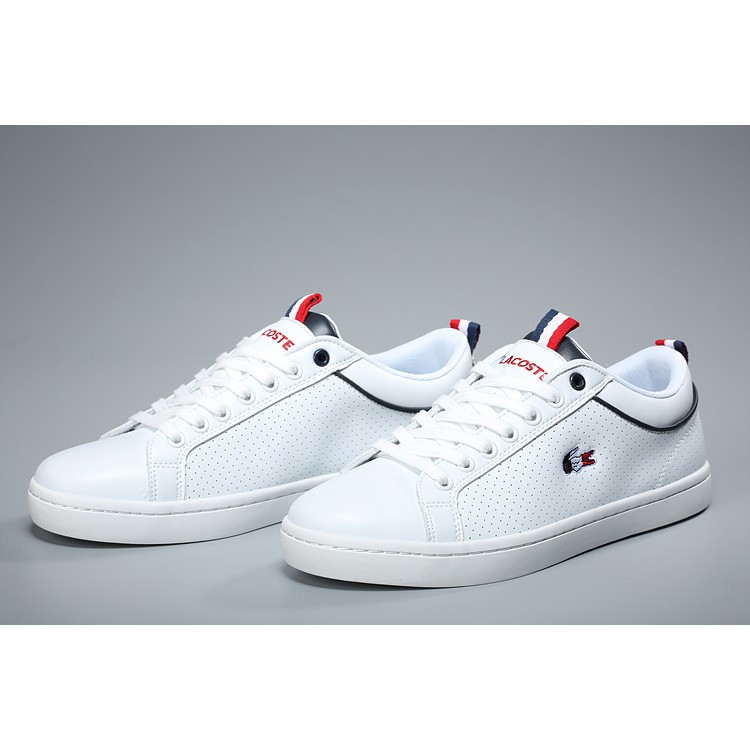 lacoste white casual shoes