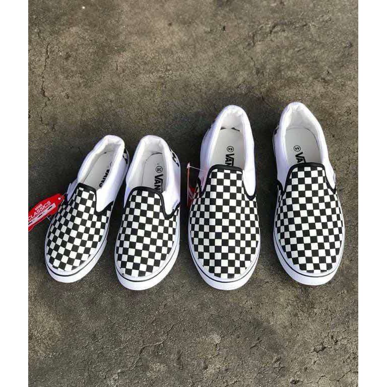 canvas checkered vans