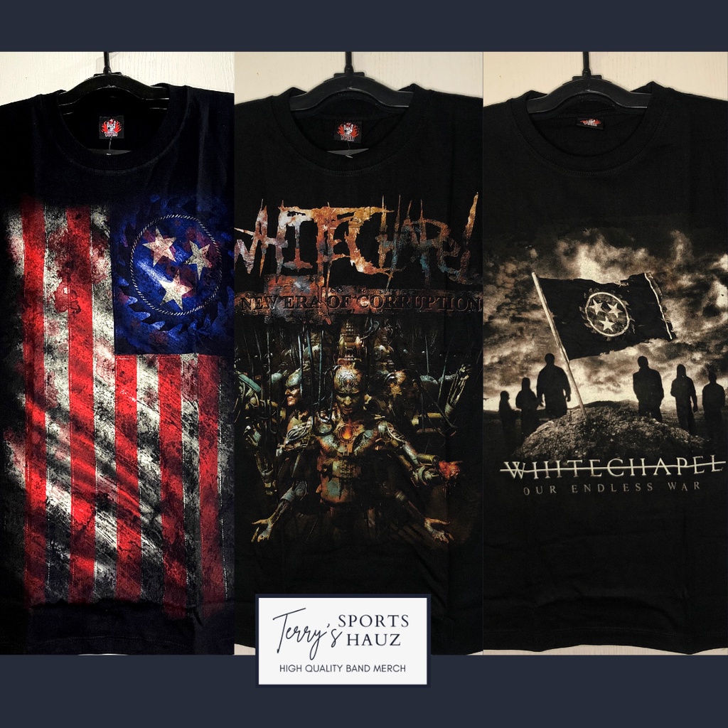 WHITECHAPEL ROCK YEAH BAND SHIRTS ASSORTED DESIGNS S M L Shopee
