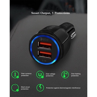 5V 3.1A Car Charger Quickly Charging Phone Charger Dual USB Charger QC 3.0 for Smart Phone Tablet Smart Devices #4