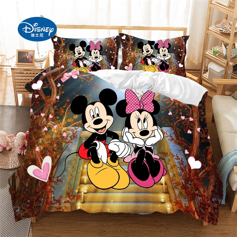 Disney Cartoon Minnie Mickey Mouse, Disney Duvet Cover King Size