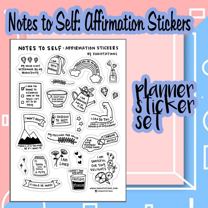 Affirmation Sticker Sheet – Kwohtations