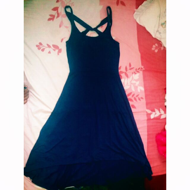 elegant dark blue dress