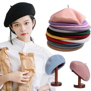 #BN-02 Women Elegant Berets Hat/Fashion Solid Color Caps/Painter Style Hat/Wool Vintage Berets