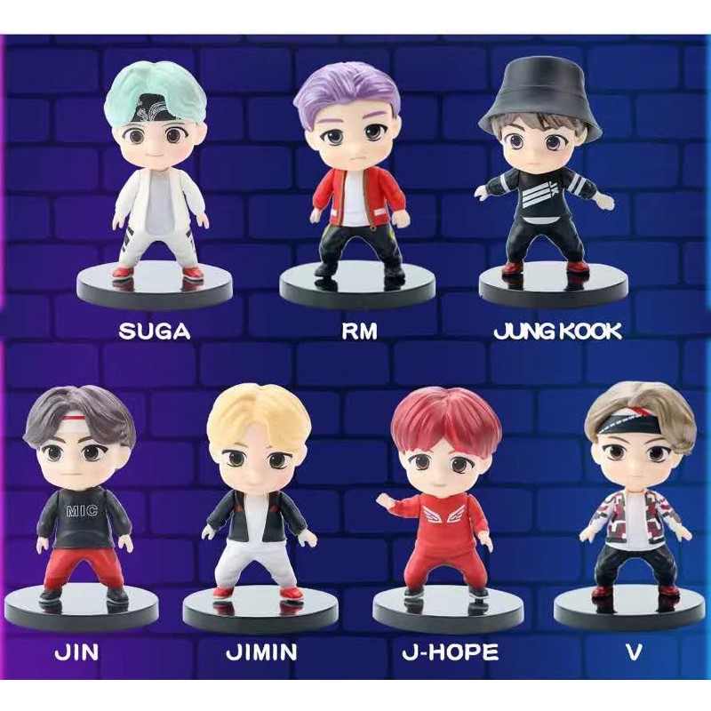 7Pcs/Set TinyTAN BTS Tiny TAN Bangton Boys Mini Anime Figure Miniature  Figurine Collection Model Orn | Shopee Philippines