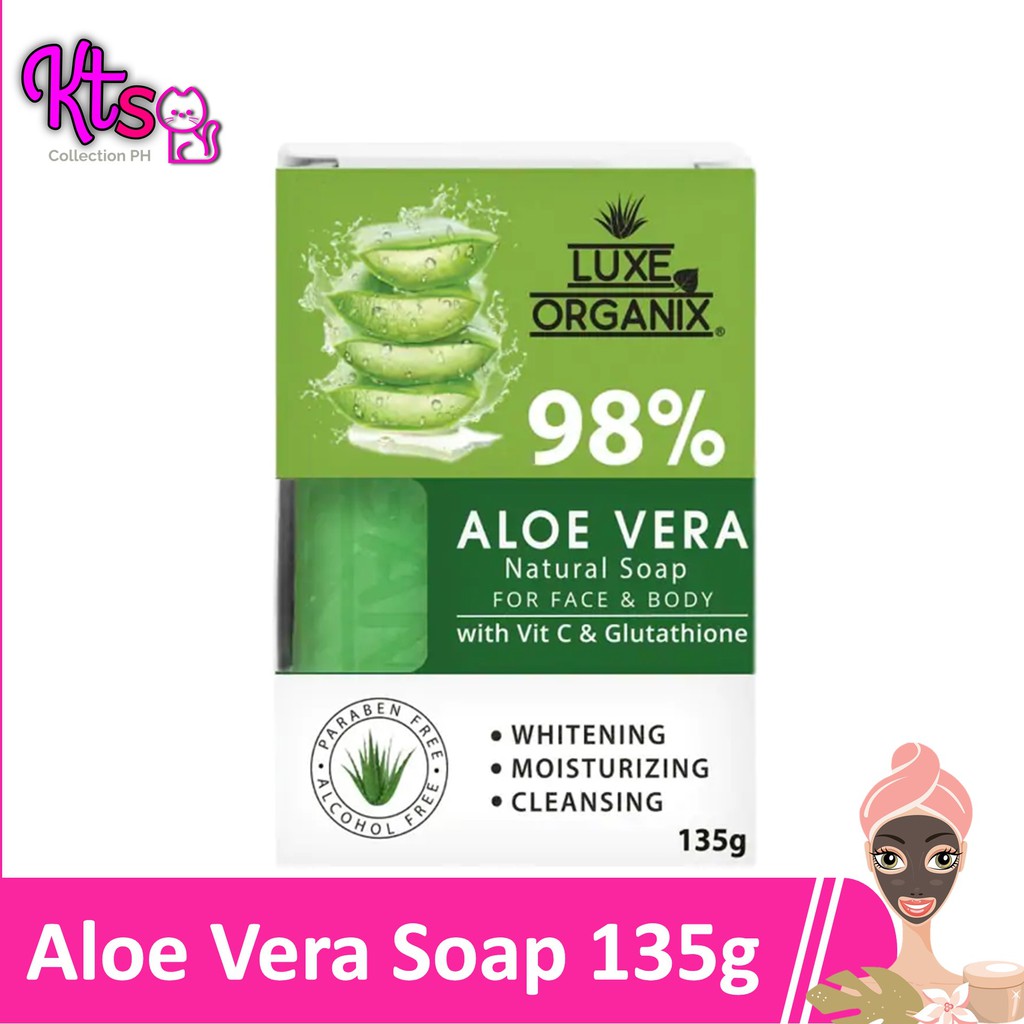 Luxe Organix 98 Aloe Vera Natural Soap with Vitamin C and Glutathione