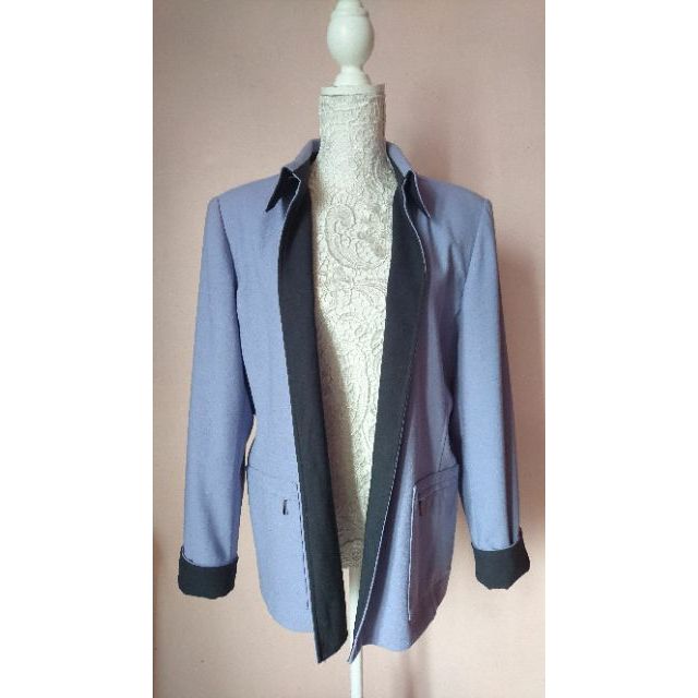 Dressbarn Two Tone Lavender Open Blazer Shopee Philippines