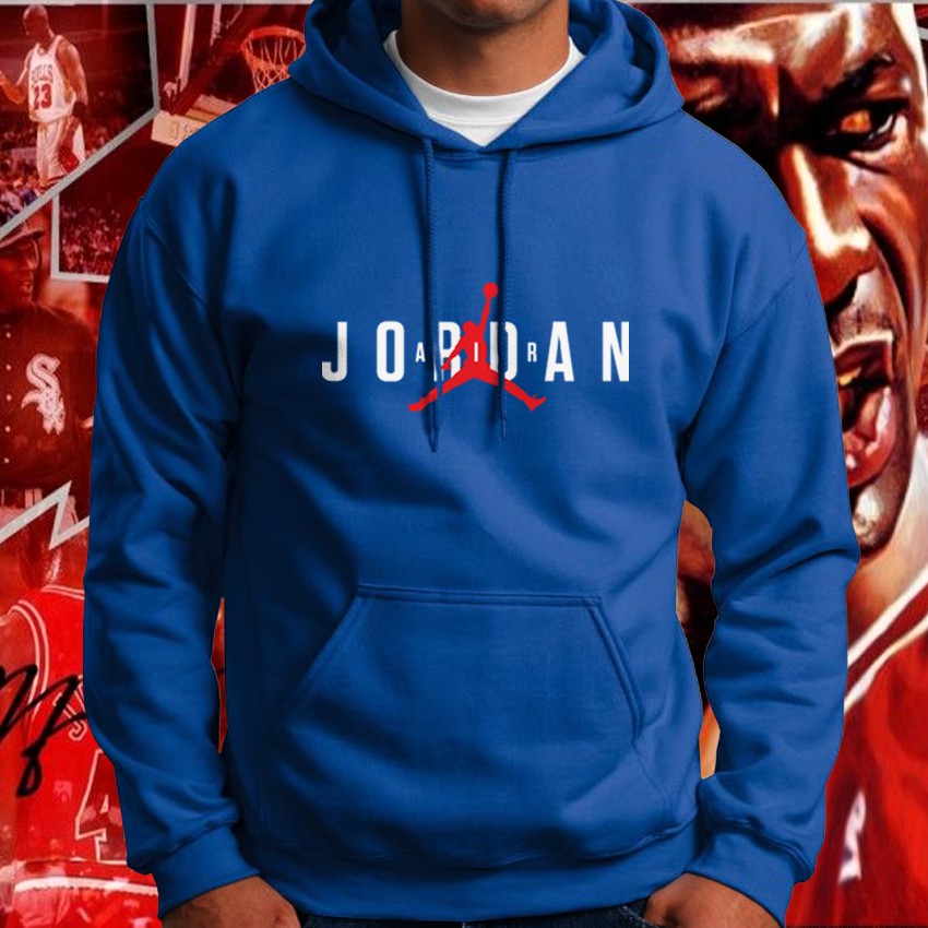 blue jordan hoodie mens