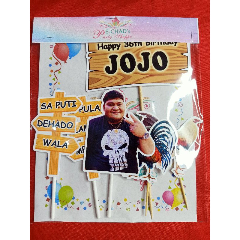 Rooster Meron O Wala Theme Cake Topper Shopee Philippines