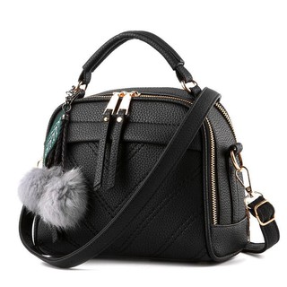 Korean New Style Sling Bag With Plush Ball