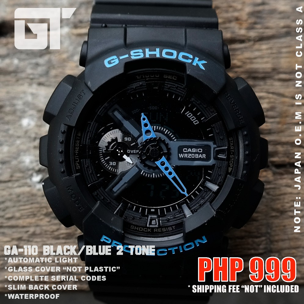 g shock ga 110 black blue