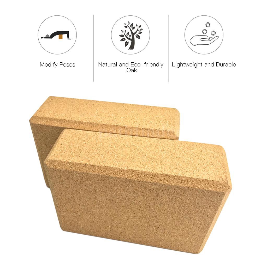 Pathfinder Yoga Block Cork Wood Yoga Brick Soft High Density Yoga Block