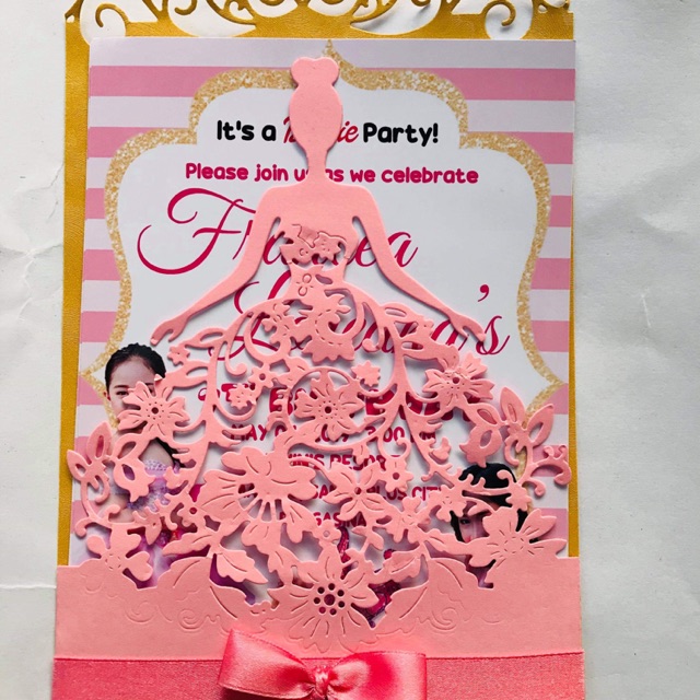 barbie invitation for 7th birthday