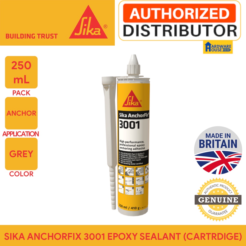 ORIGINAL SIKA ANCHORFIX 3001 Chemical Anchor Bolt Epoxy Sealant