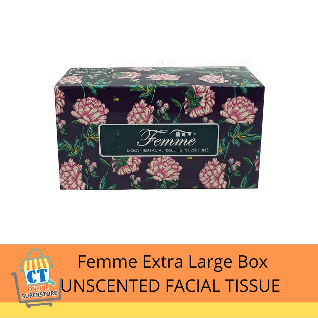 Femme Extra Large Box UNSCENTED FACIAL TISSUE (1 BOX ONLY) Shopee