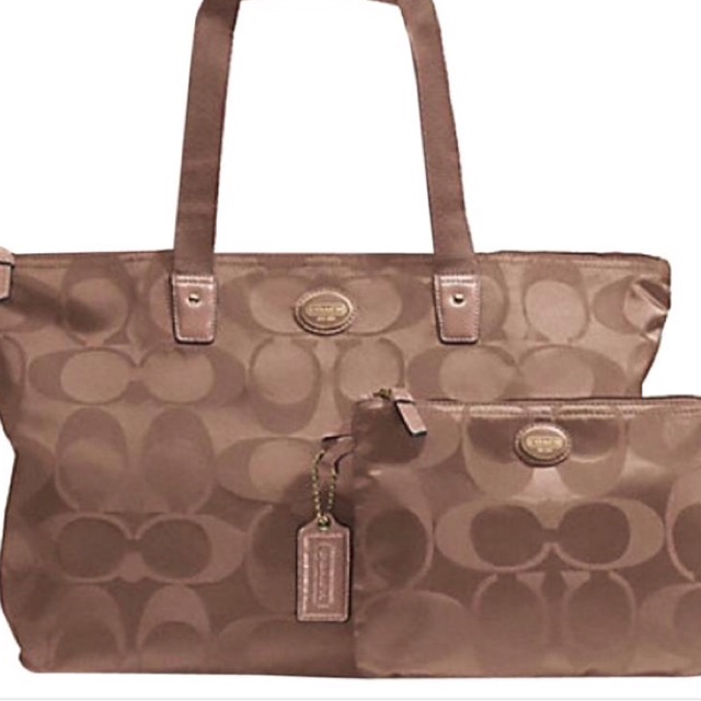 coach foldable tote bag