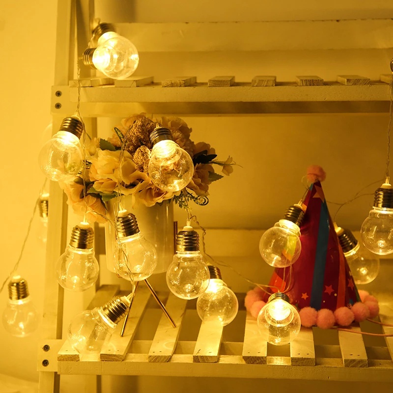 LED Solar Bulbs String Fairy Lights Outdoor Lamp 10/20/30 Decoration Garden Waterproof Ball String Christmas Garland Decor LED Lamp lampu solar light outdoor lighting