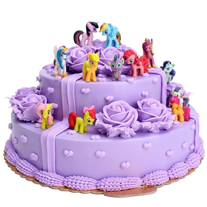 12Pcs My Little Pony Bundle Cake Decorations Figures Set