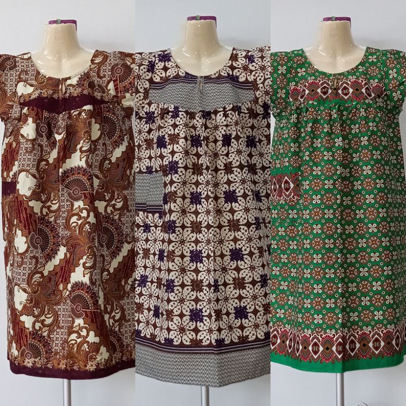 Cotton Batik Pambahay Daster Dress ButterflyH Sleeves (Medium Size ...