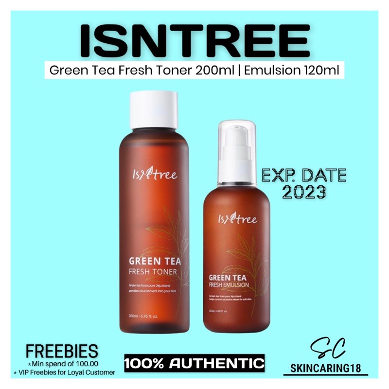 IsNtree Green Tea Fresh Toner 200ml Emulsion 120ml Shopee Philippines