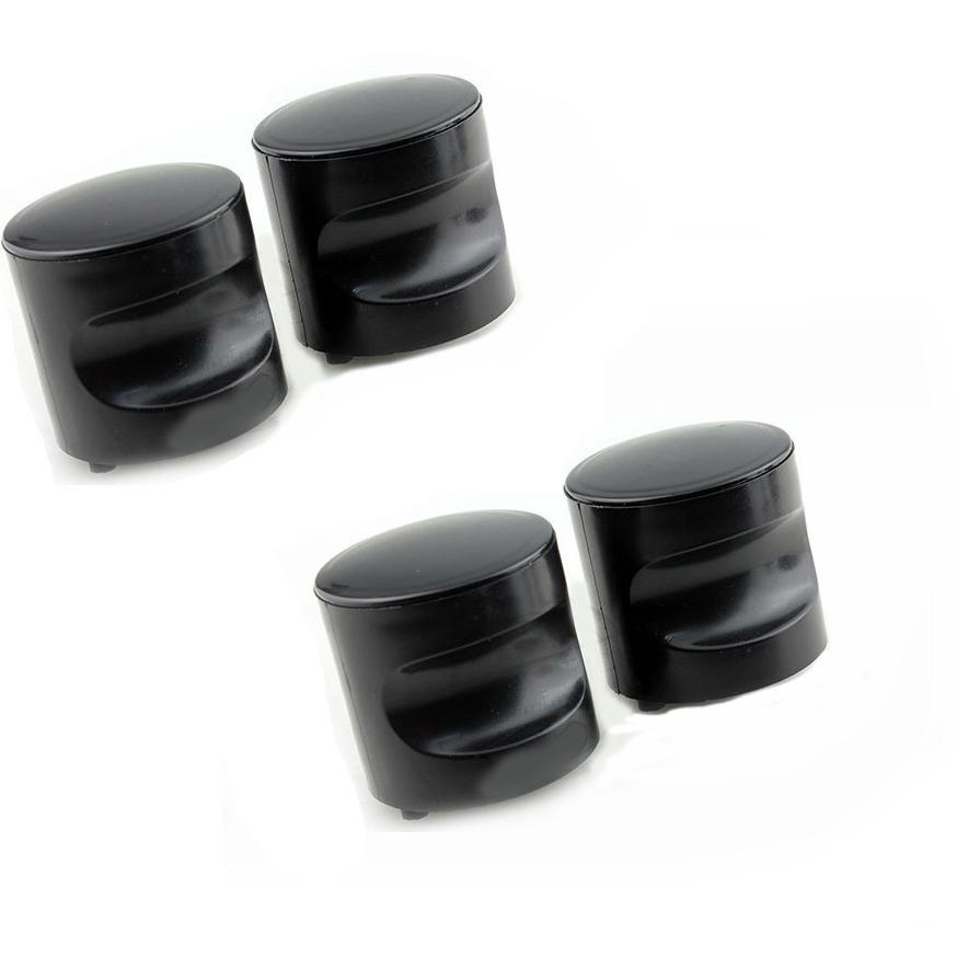 8PCS/set Black Round Bathroom Stall Partition Door Handles Public