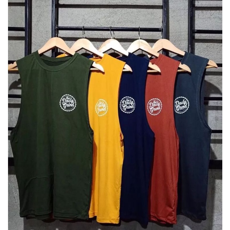 【BUY 1 + GET 1 FREE】Muscle Tee Sando For Men Tank Gym Top Tshirt Men Shirt Sleeveless Oversized Cut