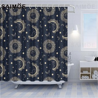 Atomax Bohemian Shower Curtains Ethnic Gypsy Style Home Bath Curtain Sun Moon And Stars Magic Eyes Bathroom Curtain Waterproof Shopee Philippines