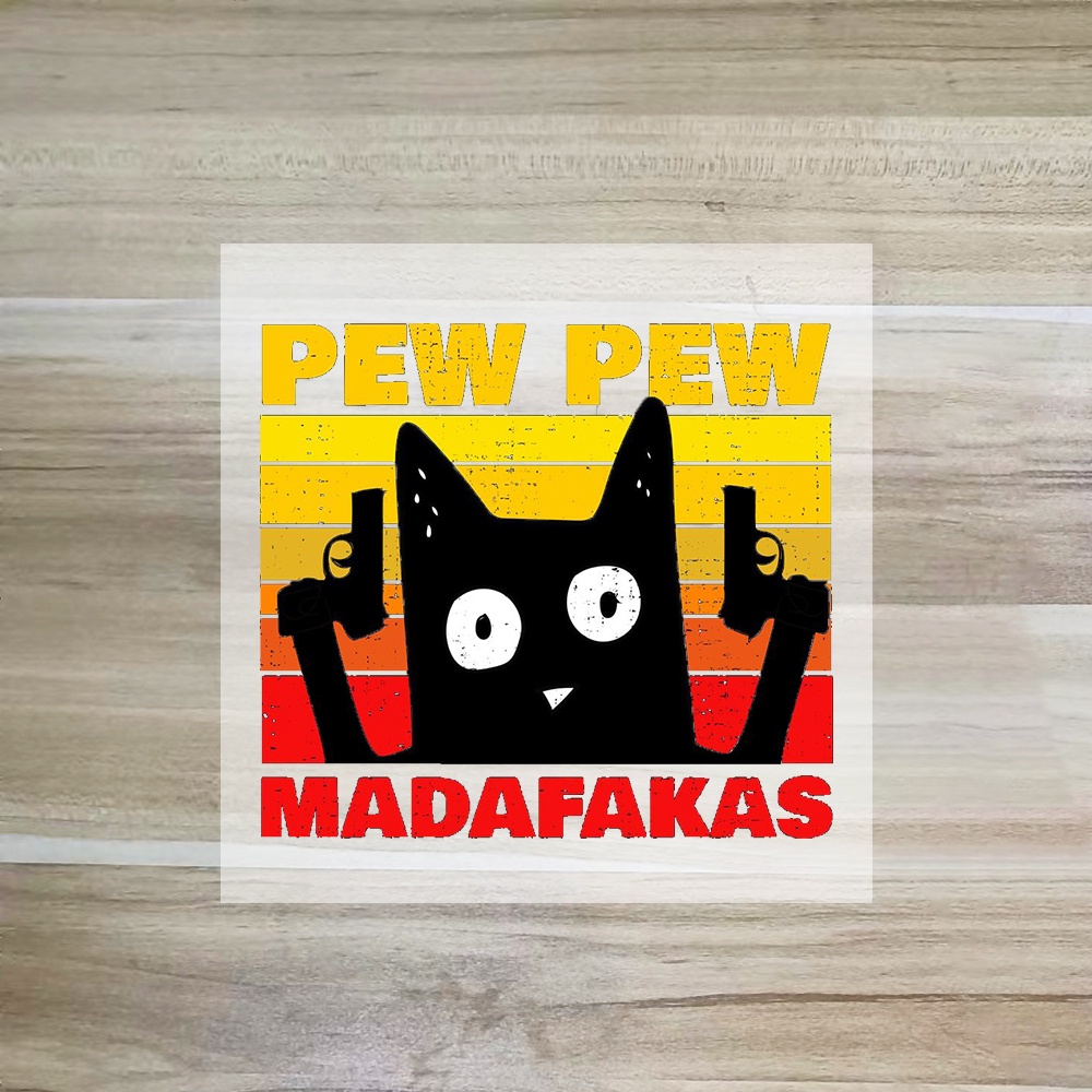 Pew Pew Madafakas Iron on Transfer for DIY face mask Kids T-shirt Clothing Clothing Badge Patch Decals Washable iron on patches Applique