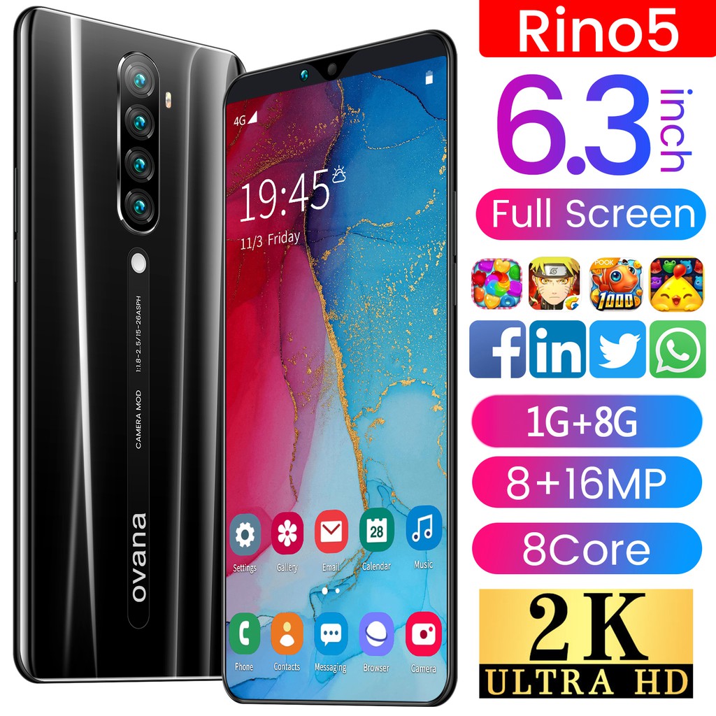 Ready Stock Rino5 Phone 6 3 Inch 1g Ram 8gb Rom Handfon Face Recognition Full Screen Android Smartphone Gaming Fone Murah Shopee Philippines