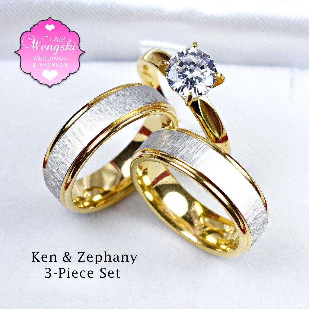 Feledorashia Rings for Women Valentine's Day Gifts 2PC Ring Bridal Zircon  Diamond Elegant Engagement Wedding Band Ring Set