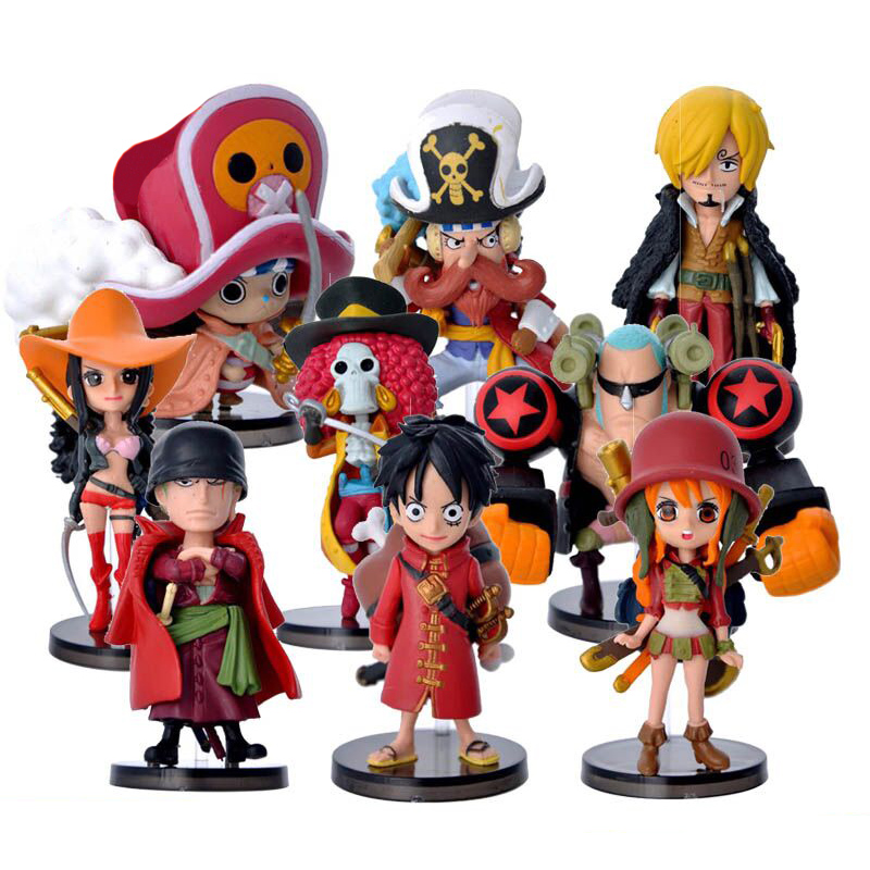 9ps Set One Piece Monkey D Luffy The Straw Hat Pirates Anime Action Figure Toys Shopee Philippines