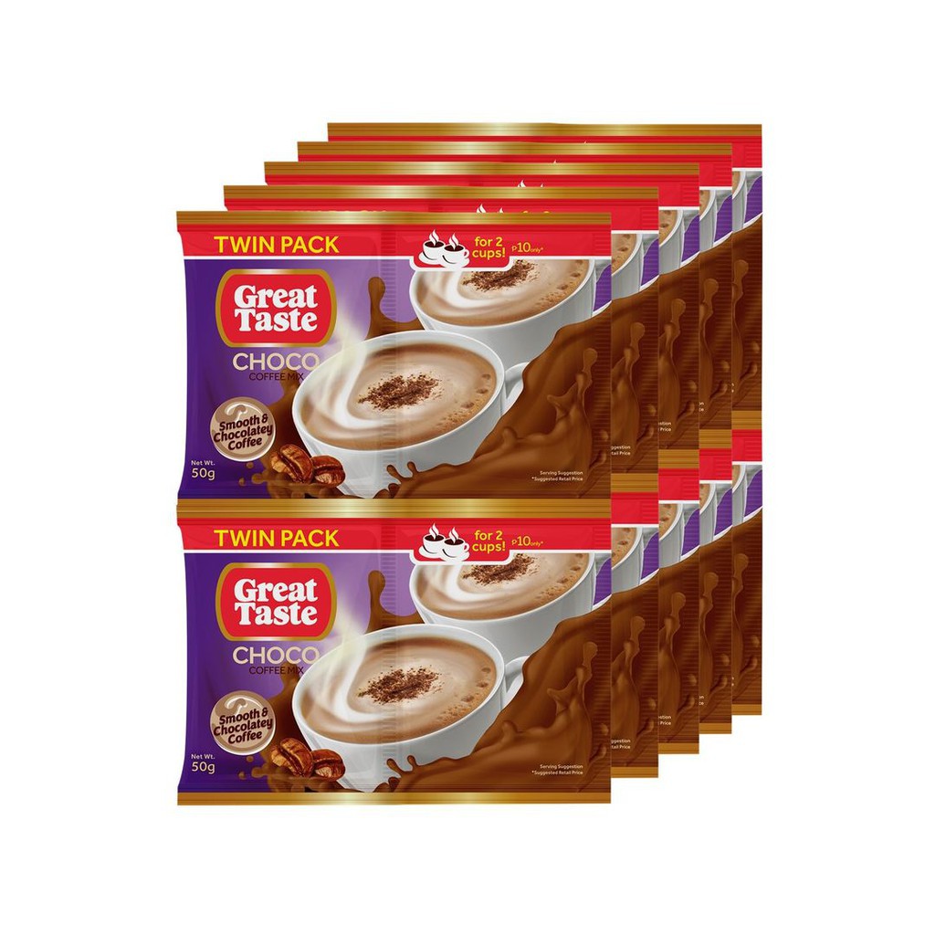 Great Taste Choco Twin Pack 50g Pack of 10 | Shopee Philippines